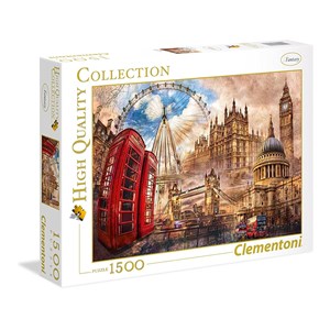 Clementoni (31807) - "Vintage London" - 1500 pieces puzzle