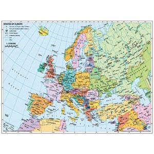 Ravensburger (14130) - "Political Map of Europe" - 500 pieces puzzle