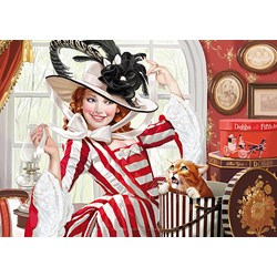 Castorland (B-52165) - "Lady in hat" - 500 pieces puzzle