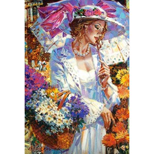 Castorland (C-103294) - Alexander Lashkevich: "Chrysanthemums in the Garden" - 1000 pieces puzzle