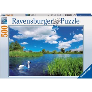 Ravensburger (14230) - "Swan Idyll" - 500 pieces puzzle