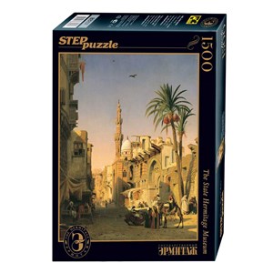 Step Puzzle (83207) - Prosper Marilhat: "Place de l’Esbekieh au Caire" - 1500 pieces puzzle