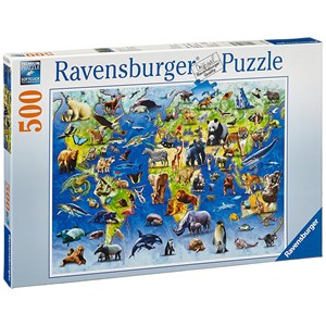 Ravensburger (14264) - "Endangered Animals" - 500 pieces puzzle