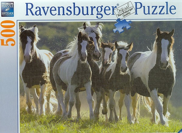 Ravensburger (14181) - "Group of Wild Horses" - 500 pieces puzzle