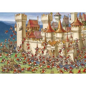 Heye (29633) - François Ruyer: "Bunnies vs. Wolves" - 1000 pieces puzzle