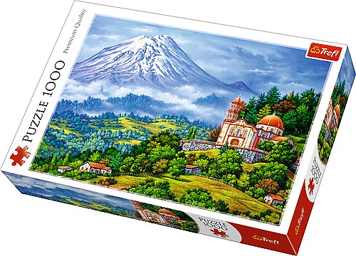 Trefl (10431) - "Landscape with The Volcano" - 1000 pieces puzzle