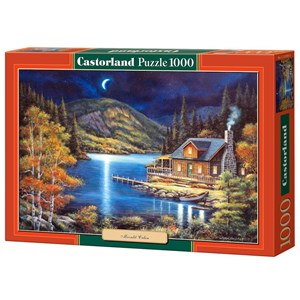 Castorland (C-102990) - John Zaccheo: "Moonlit Cabin" - 1000 pieces puzzle