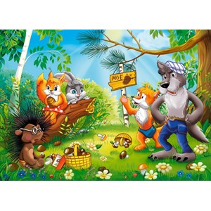 Castorland (B-26336) - "Who owns сonifer cones in the forest?" - 260 pieces puzzle