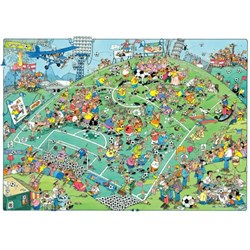 Jumbo (19004) - Jan van Haasteren: "Football 3 in 1" - 500 750 1000 pieces puzzle