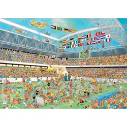 Jumbo (19004) - Jan van Haasteren: "Football 3 in 1" - 500 750 1000 pieces puzzle