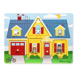 Melissa and Doug (734) - "Around the House, Sound Puzzle" - 8 pieces puzzle
