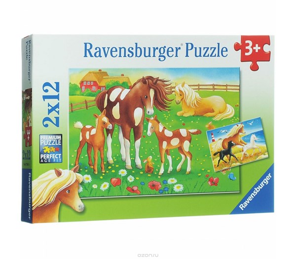 Ravensburger (07561) - "Horses" - 12 pieces puzzle