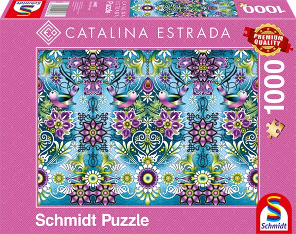 Schmidt Spiele (59587) - Catalina Estrada: "Blue Sparrow" - 1000 pieces puzzle