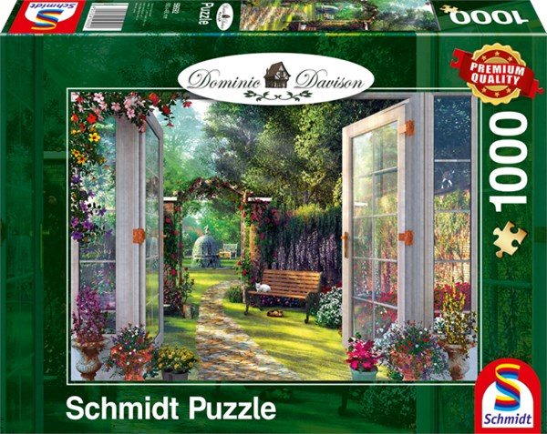 Schmidt Spiele (59592) - Dominic Davison: "View of the Enchanted Garden" - 1000 pieces puzzle