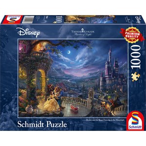 Schmidt Spiele (59484) - Thomas Kinkade: "Beauty and the Beast" - 1000 pieces puzzle