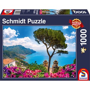 Schmidt Spiele (58329) - "View over the Amalfi Coast" - 1000 pieces puzzle