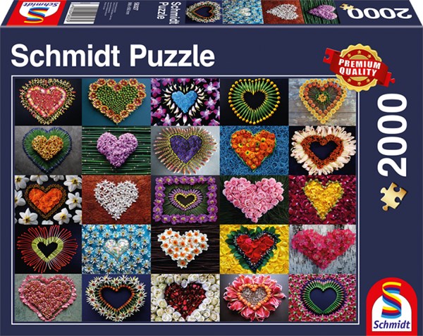 Schmidt Spiele (58327) - "Hearts for Madalene" - 2000 pieces puzzle
