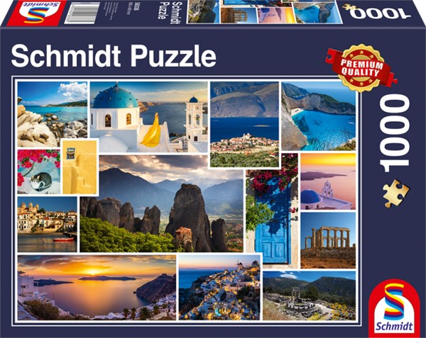 Schmidt Spiele (58338EAN) - "Have a Holiday in Greece" - 1000 pieces puzzle