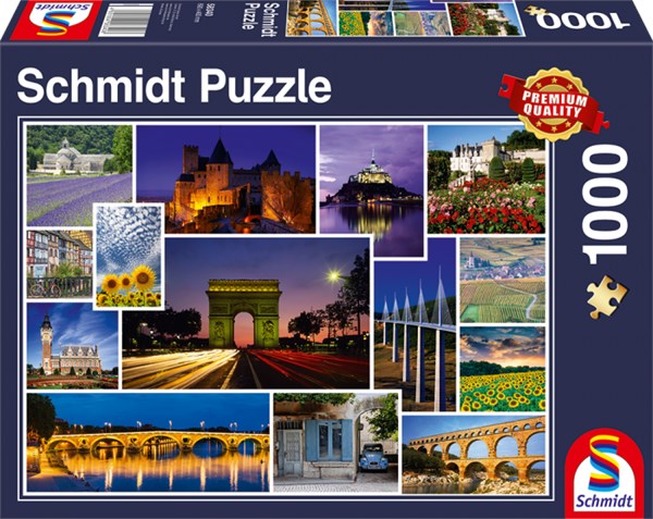 Schmidt Spiele (58340) - "Have a Holiday in France" - 1000 pieces puzzle