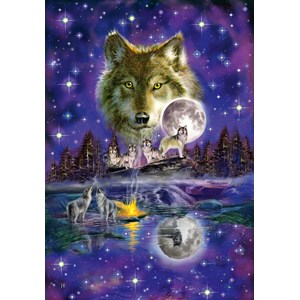 Schmidt Spiele (58233) - "Wolf in The Moonlight" - 1000 pieces puzzle