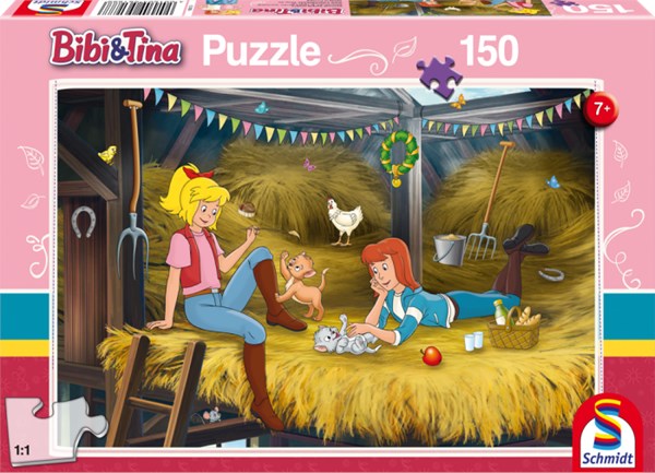 Schmidt Spiele (56188) - "Bibi and Tina, On Hay Floor" - 150 pieces puzzle