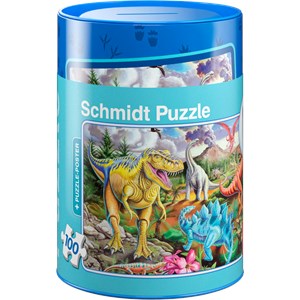 Schmidt Spiele (56916) - "Dinosaurs" - 100 pieces puzzle