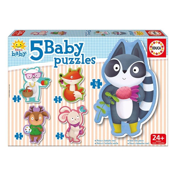 Educa (16816) - "Baby Cute Little Animals" - 3 4 5 pieces puzzle