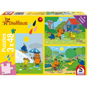 Schmidt Spiele (56213) - "The Mouse, Fun with the mouse" - 48 pieces puzzle