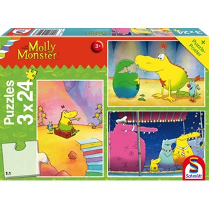Schmidt Spiele (56226) - "On the road with Molly Monster" - 24 pieces puzzle