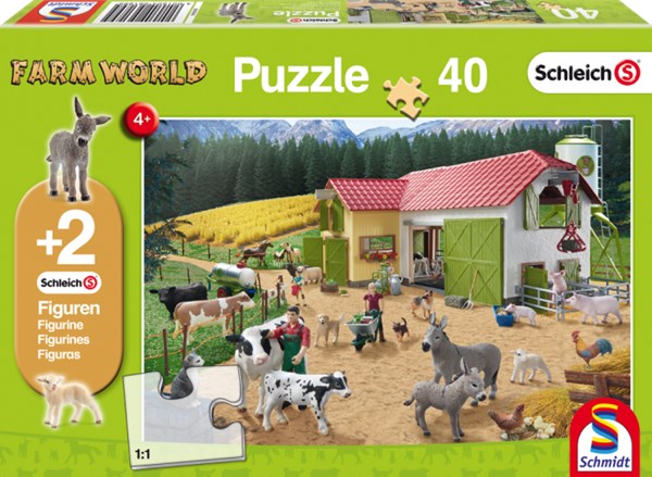 Schmidt Spiele (56189) - "A Day at the Farm" - 40 pieces puzzle