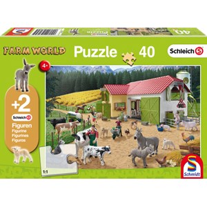Schmidt Spiele (56189) - "A Day at the Farm" - 40 pieces puzzle