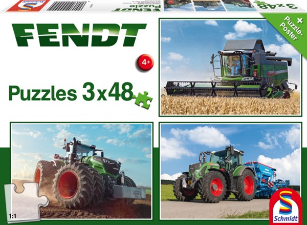 Schmidt Spiele (56221) - "Fendt 1050 Vario / 724 Vario / 6275L" - 48 pieces puzzle