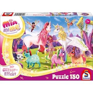 Schmidt Spiele (56247) - "Mia and me, Arrival of the Pony Unicorns" - 150 pieces puzzle