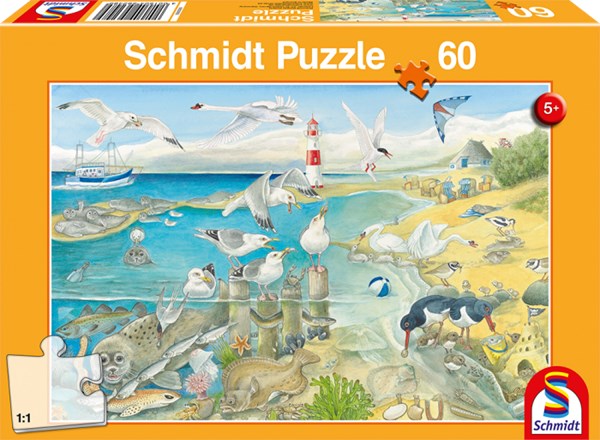 Schmidt Spiele (56248) - "Animals by the Sea" - 60 pieces puzzle