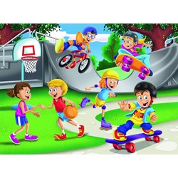 Ravensburger (10687) - "Skateboarding" - 100 pieces puzzle