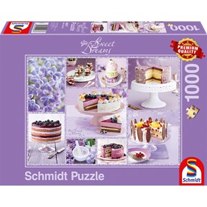 Schmidt Spiele (59577) - "Coffee Party in Lilac" - 1000 pieces puzzle