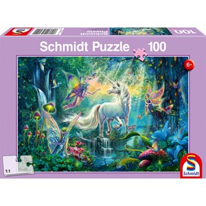 Schmidt Spiele (56254) - "In the Land of Mythical Creatures" - 100 pieces puzzle