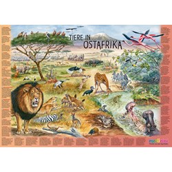 Schmidt Spiele (56292) - "Animals in East Africa" - 200 pieces puzzle