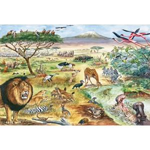 Schmidt Spiele (56292) - "Animals in East Africa" - 200 pieces puzzle
