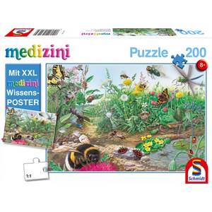 Schmidt Spiele (56293) - "Discover the World of Insects" - 200 pieces puzzle