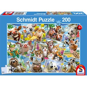Schmidt Spiele (56294) - "Animal Selfies" - 200 pieces puzzle