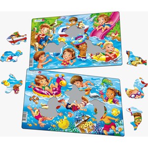 Larsen (U18) - "Kids by the sea" - 11 pieces puzzle