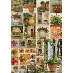 Piatnik (545542) - "Clay Pots with Flowers" - 1000 pieces puzzle