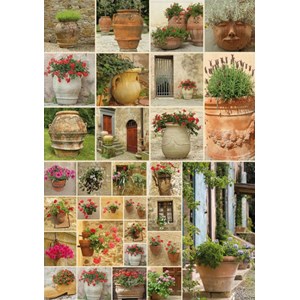 Piatnik (545542) - "Clay Pots with Flowers" - 1000 pieces puzzle