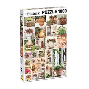 Piatnik (545542) - "Clay Pots with Flowers" - 1000 pieces puzzle