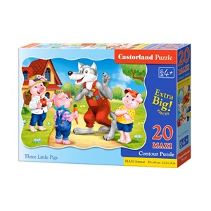 Castorland (C-02399) - "Three Little Pigs" - 20 pieces puzzle