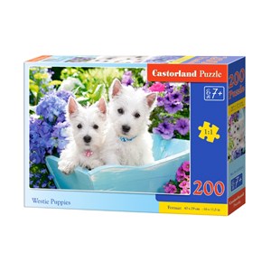 Castorland (B-222032) - "Westie Puppies" - 200 pieces puzzle