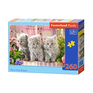 Castorland (B-27491) - "Three Grey Kittens" - 260 pieces puzzle