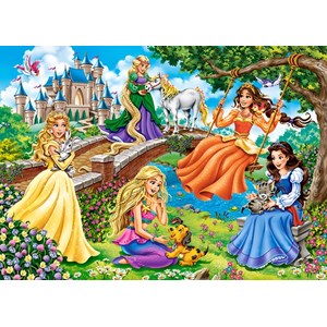 Castorland (B-018383) - "Princesses in Garden" - 180 pieces puzzle