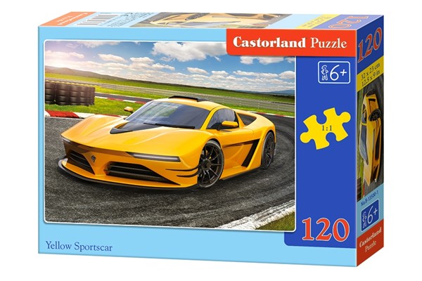 Castorland (B-13500) - "Yellow Sportscar" - 120 pieces puzzle